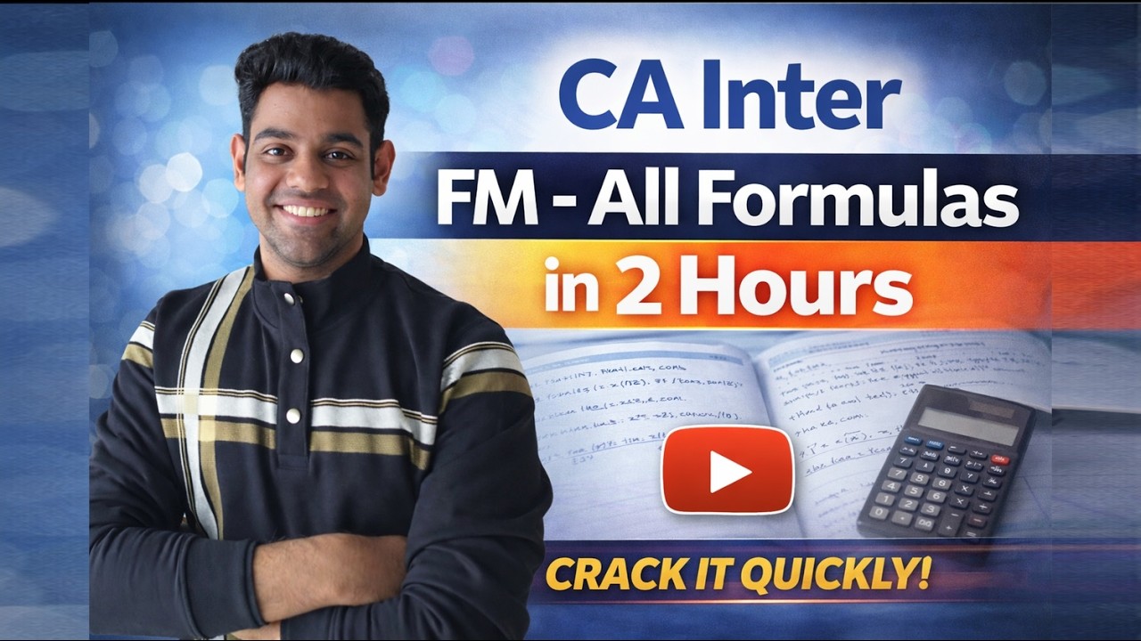 CA Inter FM Formula Charts | Revise All Formulas in 2 Hours | - YouTube