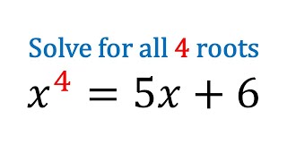 Solving A Nice Quartic Eqn. #maths