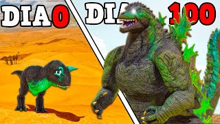 THE SMALL ORPHAN CARNOTAUR OF THE DESERT EVOLVED INTO THE GIANT GODZILLA MINUS ONE! I SURVIVED 10...