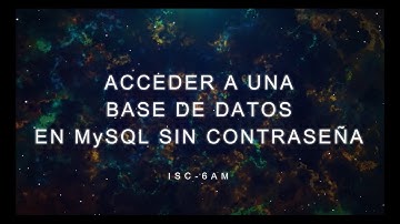 Acceder a una base de datos en MSQL sin contraseña