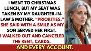 I Went to Christmas Lunch, My Seat Was Taken by My Daughter-in-Law’s Mother. “Priorities,” She Said.