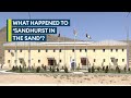 What remains of the UK-built Afghan army officer training complex?