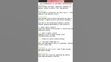 Top 10 Software Engineering Principles Every Developer Must Know! 💡💻 #engineering #stem