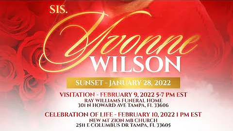 Sister Yvonne Wilsons Celebration of Life