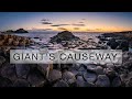 Giants causeway from drone northern ireland uk