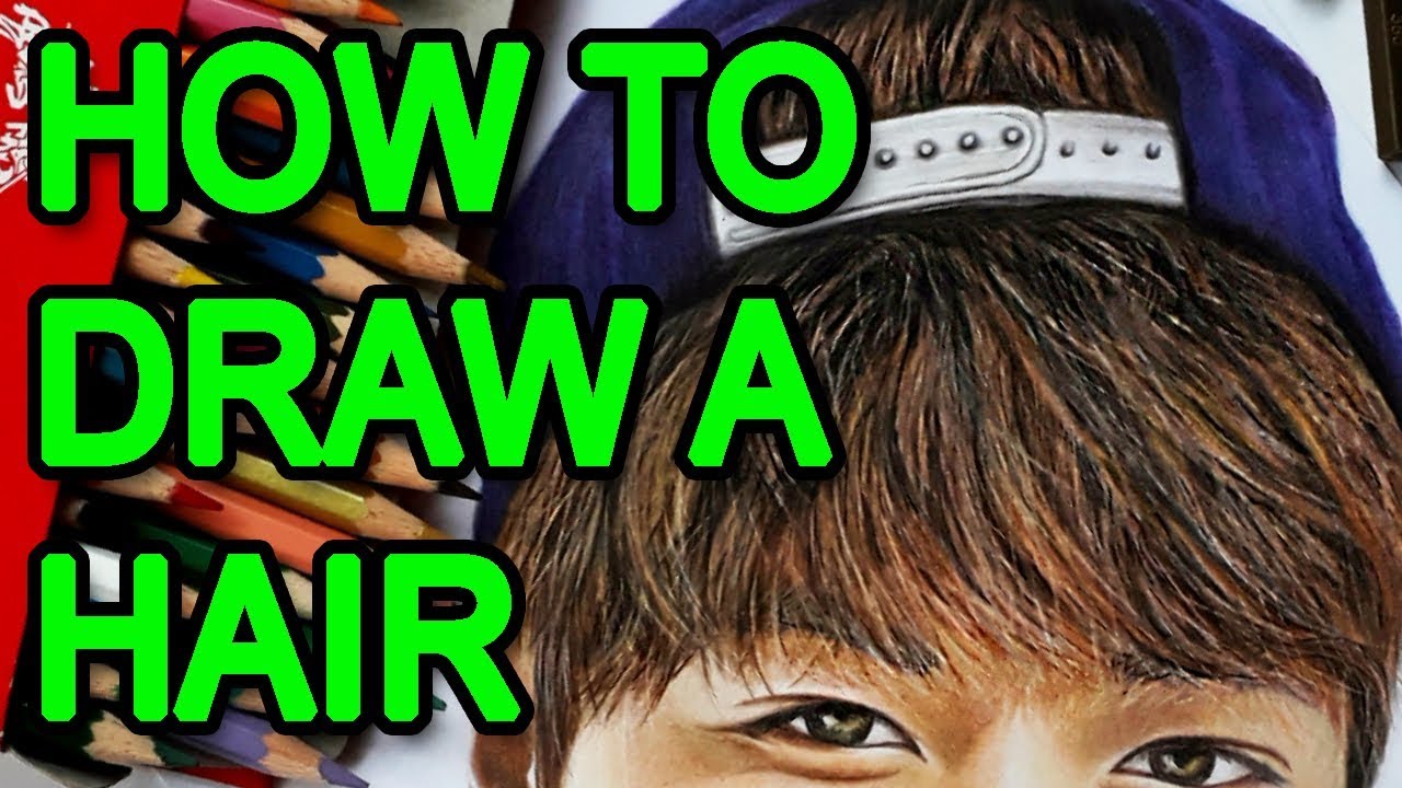 How to draw a hair strand using eraser - by Haw Haw Arts