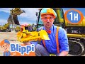 Blippi explores an excavator  1 hour best of blippi  educationals for kids  blippi toys