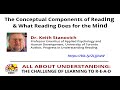 Dr keith stanovich  the conceptual components of reading  what reading does for the mind