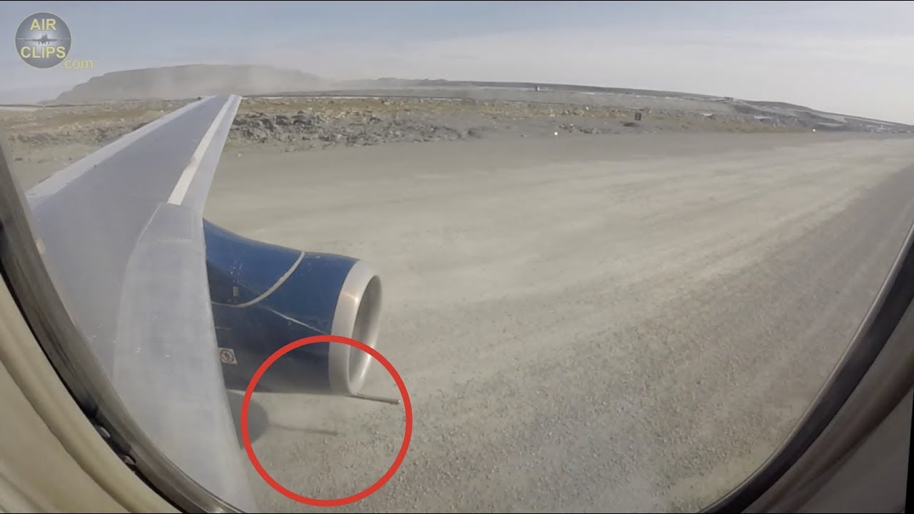 B737200 JT8D Vortex Dissipator showing HOW IT WORKS on gravel strip