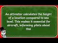 Where Would An Altimeter Be Most Helpful Where Would An Altimeter Be Most Helpful
