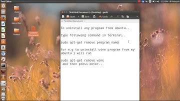 how to Uninstall software from ubuntu