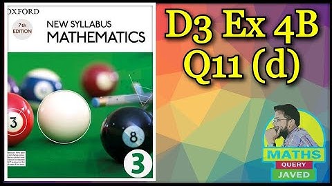 Q11(d) || Ex-4B || NSM || D3 || Indices and standard form || O