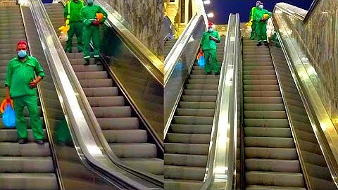Funny Video Escalator Fails - First Time On a Escalator Compilation