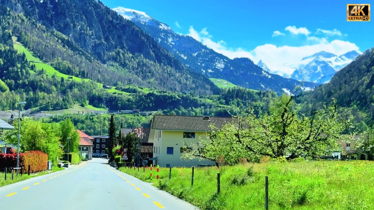 Beautiful Spring in Central Switzerland with Snow-capped Mountains | #swiss #swissview