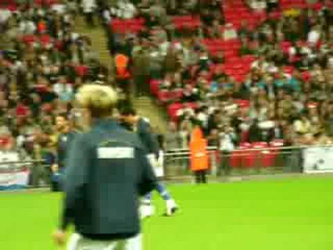 Soccer Aid - Rest Of The World team warm-up