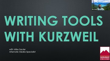 Writing Tools with Kurzweil 3000