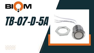Огляд сенсорного врізного вимикача TB-07-D-5A з функцією димування (12V, 5А)