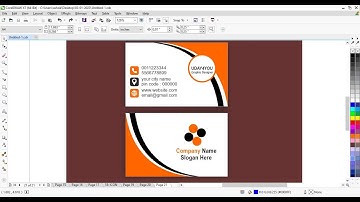 COREL DRAW ME VISITING CARD  KAISE BANAYE , ORANGE & BLACK COLOR