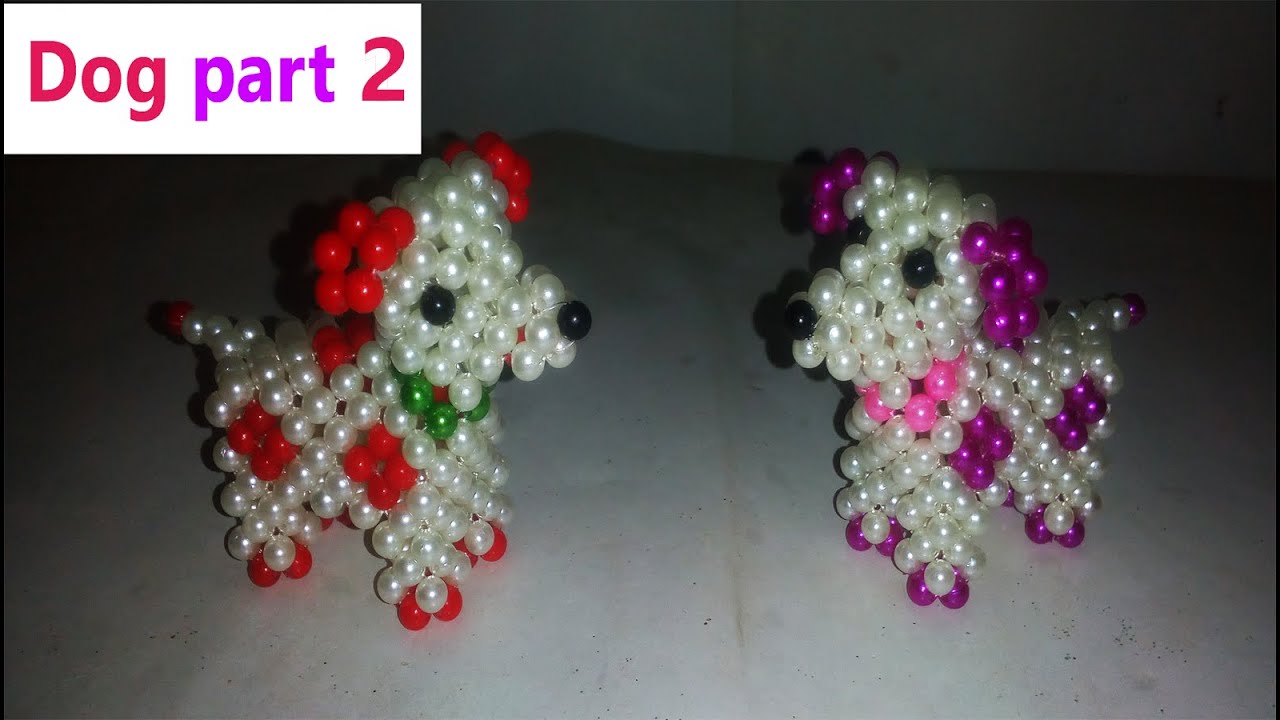 How to make a dog with beads পুতি দিয়ে কুকুর তৈরি ( 2 - 2 )