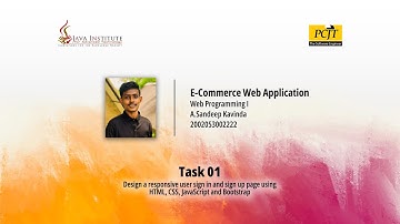 Web Project Task 01 | 1st Year | Semester 01 | Java Institute | Sandeep Kavinda