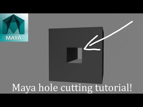 Maya 2017 How to cut holes using booleans!