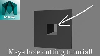 Maya 2017 How to cut holes using booleans!