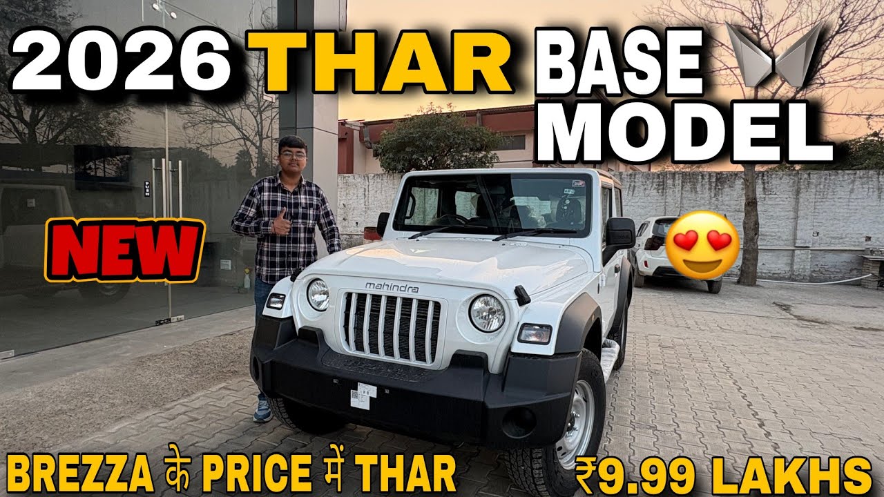 India’s Cheapest Off-road SUV - Mahindra Thar 2026 Base Model AXT