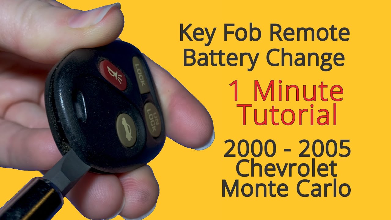 How To Replace A 2000 2005 Chevrolet Monte Carlo Key Fob Remote