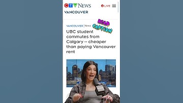 UBC student commuting BY FLYING from Calgary to avoid paying rent - AND ITS CHEAPER? #bchousing