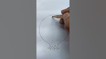 Thumbnail of Pomegranate fruit drawing easy #Pomegranate_fruit_drawing #shorts