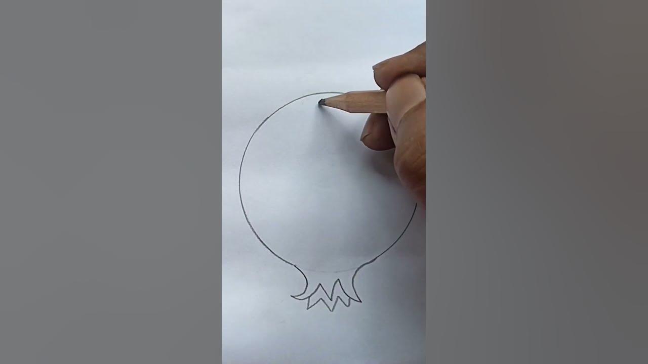 Pomegranate fruit drawing easy #Pomegranate_fruit_drawing #shorts