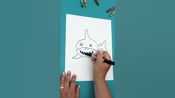 Easy Shark Drawing Tutorial for Kids #easydrawing #shark