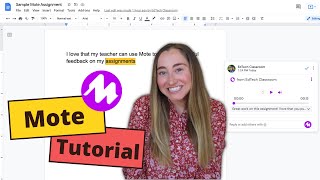 Mote Tutorial for Teachers (2022) | Leave Voice Comments and Verbal Feedback on Docs, Slides, & More