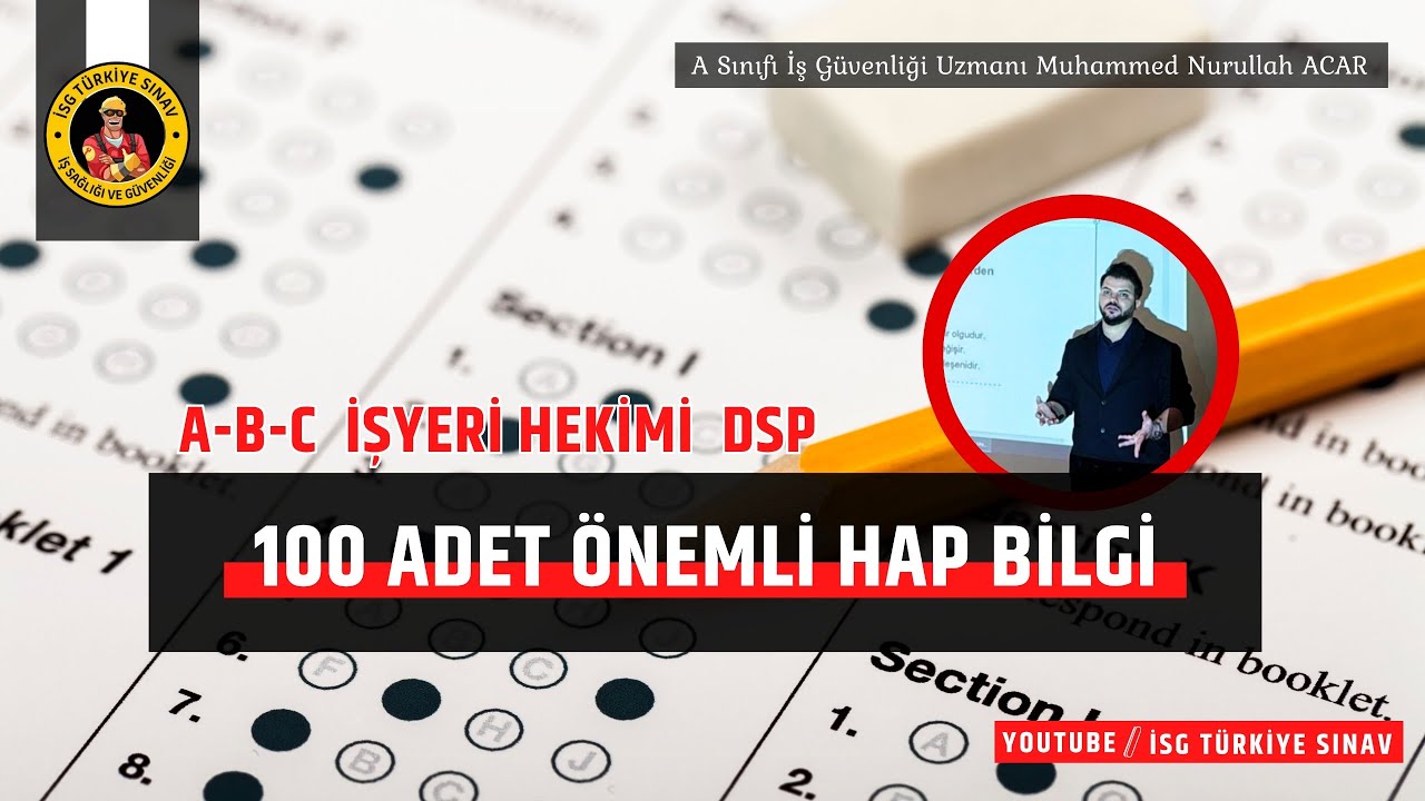 100 Adet Önemli Hap Bilgi - Aralık 2025 İSG Sınavları