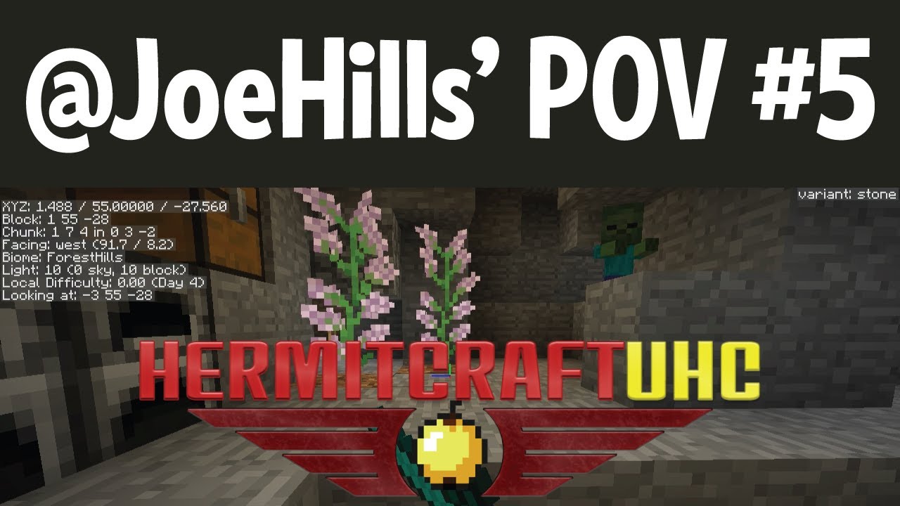 infernal dragon UHC with Hermitcraft s1e5 - Joe Hills POV