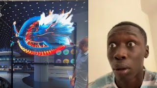 Amazing 3D holographic LED | funniest Khaby Lame #tiktok #khabylame #khabanelame #khabyreaction