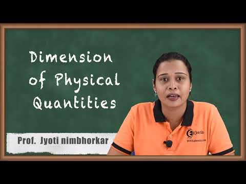 Dimension of Physical Quantities - Units and Measurements - Diploma Physics 1