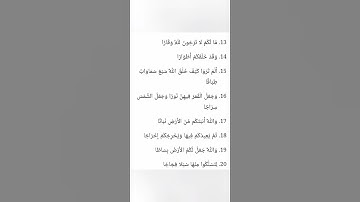 سورة نوح +دعاء نوح رقم ٢٨