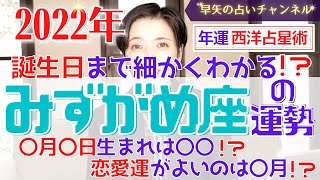 【みずがめ座の運勢 2022年】誕生日ごとに詳しくわかる2022年の水瓶座の運勢