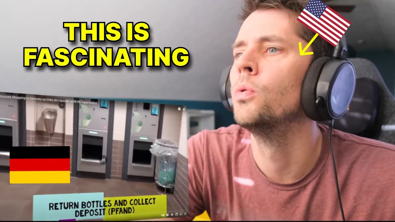 American reacts to REWE! German grocery store 🧐