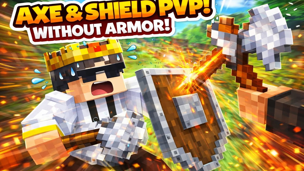 Can i beat my opponent in  Axe PvP – No Armor Challenge!