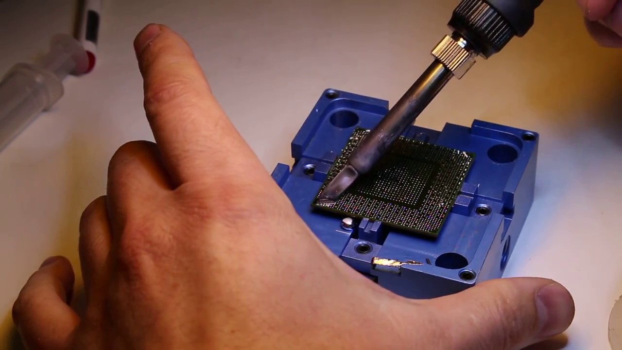 013 Реболлинг чипа видеокарты. Замена BGA шаров на видеокарте GeForce ...