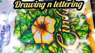 How to Draw a Vibrant Hibiscus Flower with Custom Lettering! 🌺✨