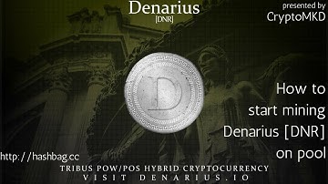 How to start mining Denarius DNR on pool