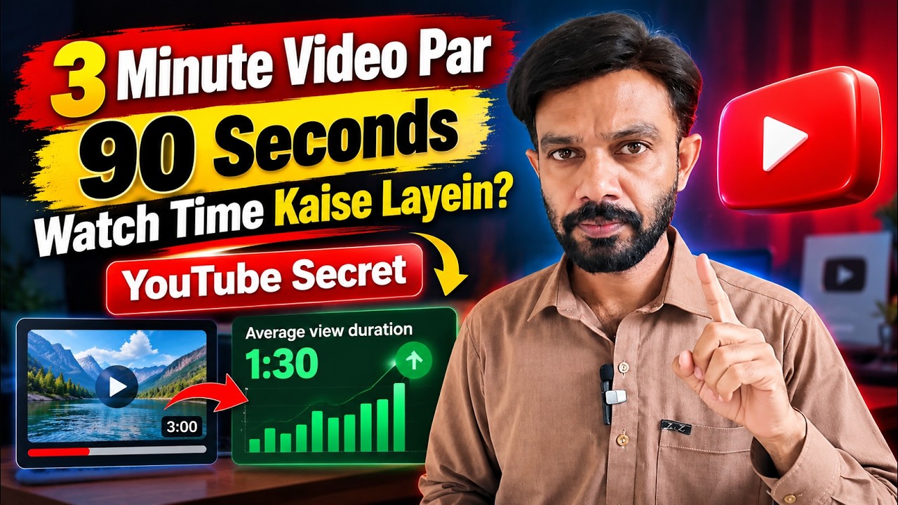 3 Minute Video Par 90 Seconds Watch Time Kaise Lay - YouTube