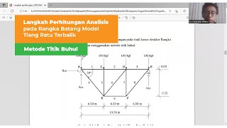 Langkah Perhitungan Analisis pada Rangka Batang Model Tiang Ratu Terbalik - Metode Titik Buhul