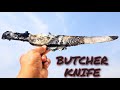 Butcher Knife Restoration.Beautifull wooden handle.