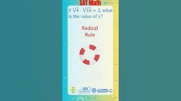 Solving Radical Equations with Roots #satmathhacks #satmathtricks #radicalequations #roots #exponent
