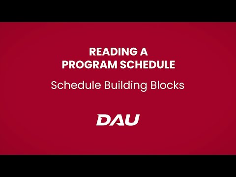 Schedule Building Blocks (Reading a Program Schedule)