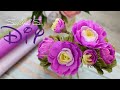 DIY soli4ka_s Гарні квіти з гофрованого паперу/ красивые цветы с гофробумаги/ crepe paper flowers